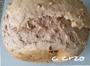 Una foto de Pan de nueces, en panificadora Moulinex Pain Doré