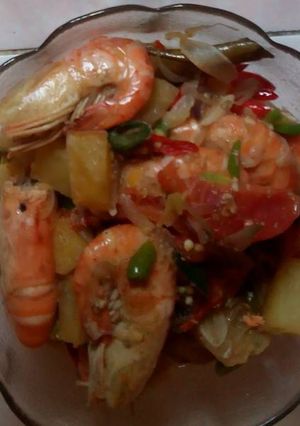 Foto resep Tumis udang+kentang simple