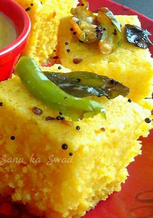 A picture of #Breakfast Khaman Dhokla.