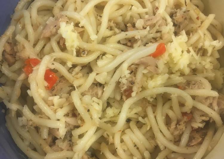 Resep Tuna Spaghetti Aglio Olio (+ Info Harga) Anti Gagal