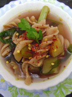 A picture of Pasta Vegetable Soup.