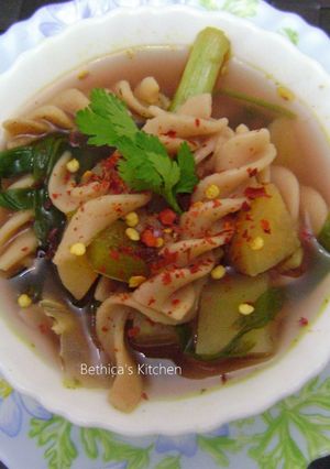 A picture of Pasta Vegetable Soup.