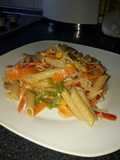 Pastas (Penne Rigate) integrales con verduras