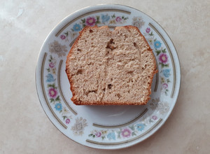 Una foto de Budín de banana con harina de avena