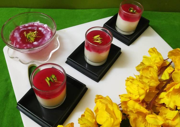 Rose Pudding Without Gelatin / Agar Agar