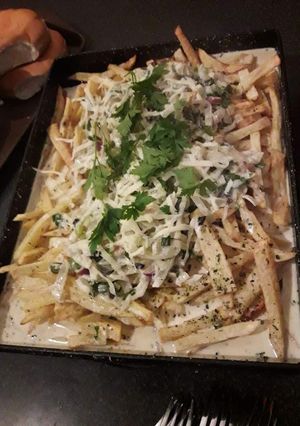 Una foto de Papas a la Crema y Verdeo