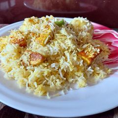 Paneer biriyani A picture of Paneer biriyani.