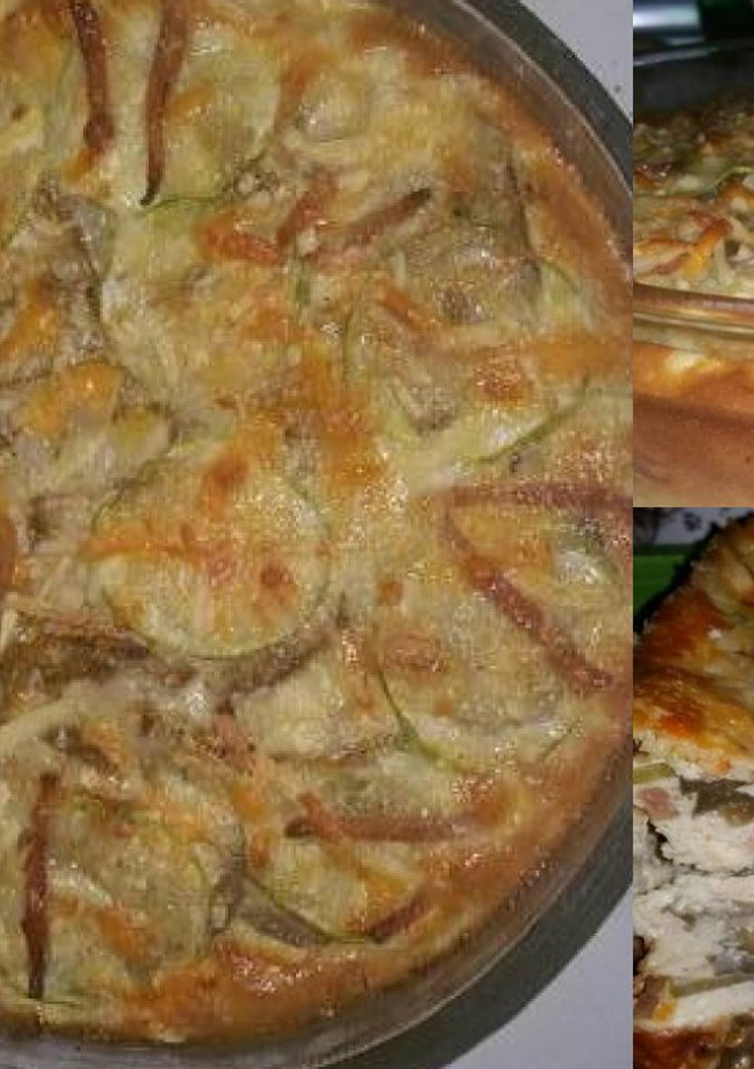 Una foto de Pastel de calabacín y berenjena🍆