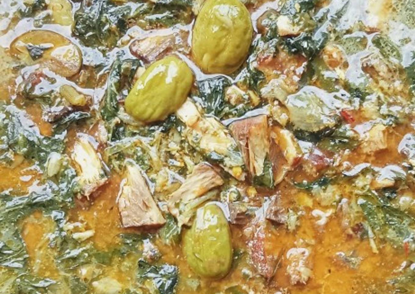Sayur daun singkong tongkol suwir