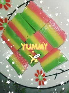 Foto resep Puding Pisang Pelangi 🌈