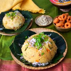 Masala Upma with wheat rava A picture of Masala Upma with wheat rava.