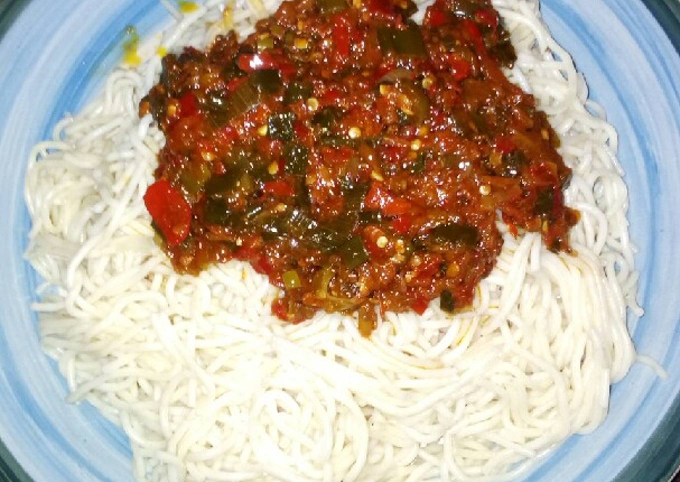 Spaghetti wit stew