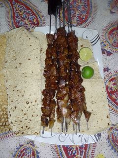 عکسی از دستور جگر و دنبه کبابی گوسفند(شام فوری)