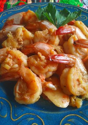 Foto resep Udang tumis bawang