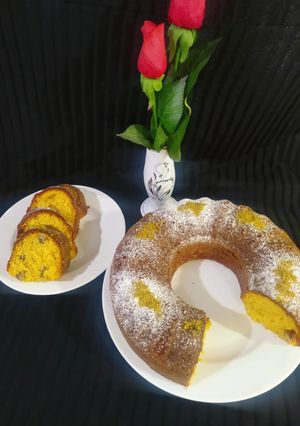 عکسی از دستور کیک کدو حلوایی و گردو⚘بدون فر⚘