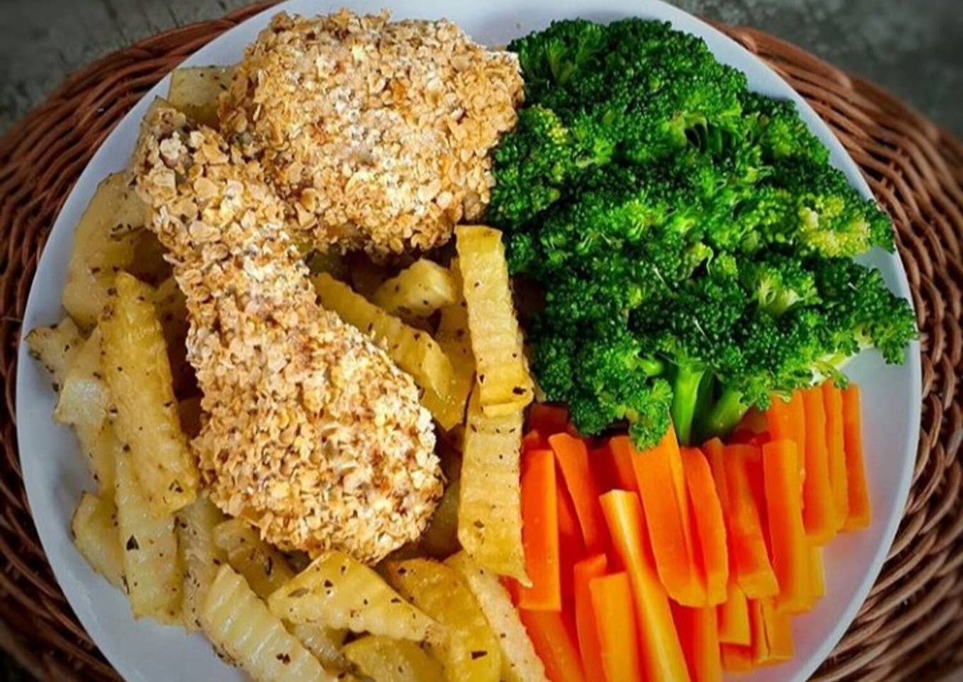 Baked chiken oats chrispy