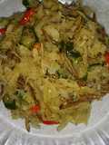 Tumis labu siam teri pedas