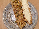 Bocadillo de revuelto de tortilla y atún