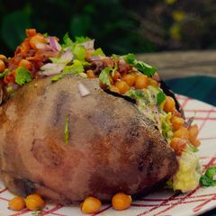 A picture of Vegan Stuffed Sweet Potatoes.