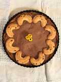 Crostata senza cottura con gelato al cioccolato