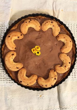 Foto di Crostata senza cottura con gelato al cioccolato