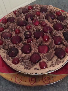 A picture of Oreo Toblerone Cheesecake.
