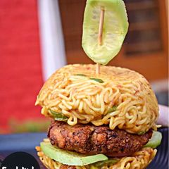 Maggi burger A picture of Maggi burger.