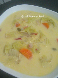 Foto resep Sayur sawi putih dan wortel masak santan