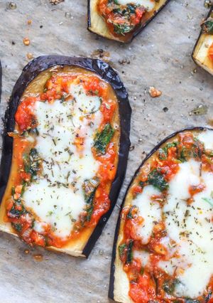 Une photo de Mini Pizza d'aubergine