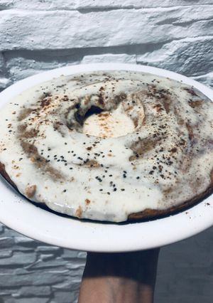 Una foto de Torta de Banana, avena y chocolate