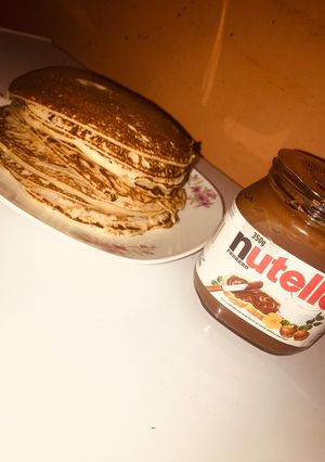 صورة لوصفة بانكيك بالنوتيلا طعم ولا اروع 🔥
