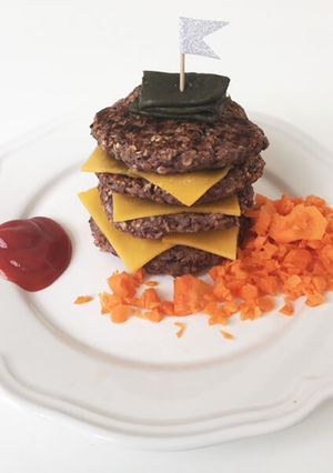 Una foto de Veggie Burger con Azuki