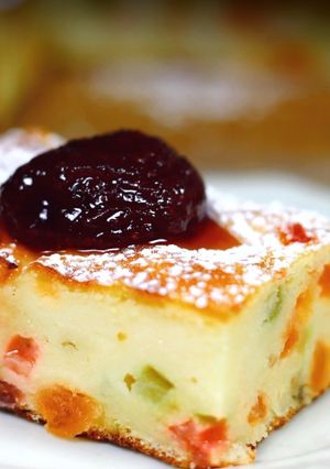 Фото Творожная запеканка с цукатами.