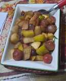 Frutas tibias flambeadas