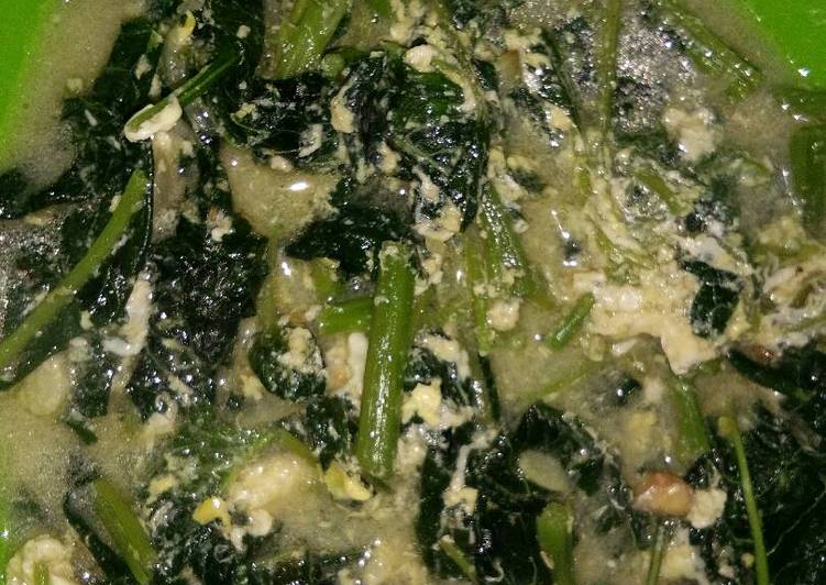 Resep Sayur bayam telor…kesukaan anak kuh…😂😂 yang Bikin Ngiler