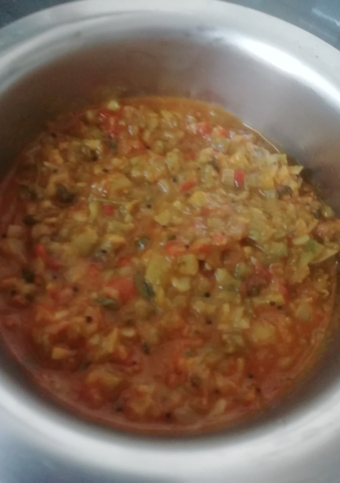 பீர்க்கங்காய் தொக்கு(peerkangai thokku recipe in tamil) செய்முறை முக்கிய புகைப்படம்