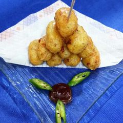Chilli Garlic Potato Bites A picture of Chilli Garlic Potato Bites.