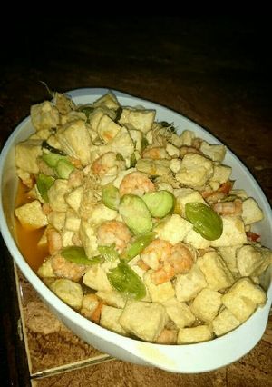 Foto resep tumis udang tahu pete kemangi a la vijay