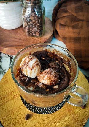 A picture of Choco Rasgulla Mug cake.
