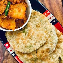 A picture of Aloo Poori.