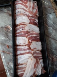 Baconos őzgerincbe sült tojással töltött fasírt recept fotója