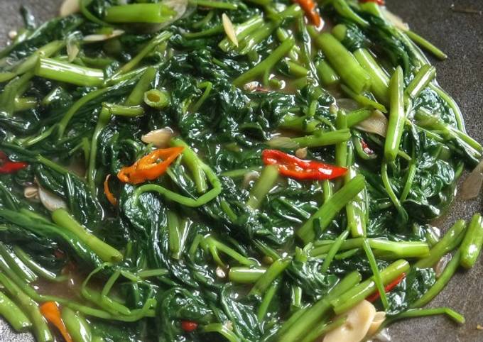 Resep Kangkung Saos Tiram Oleh Nagar Kitchen Cookpad