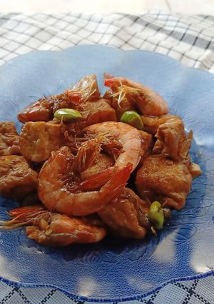 Foto resep Oseng tahu udang pete