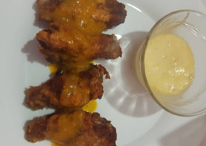 Ricas alitas de mango y habanero acompañado con una mayonesa Receta de  CITLALI CABRERA JUAREZ - Cookpad