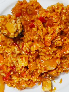 Una foto de Paella de marisco rápida