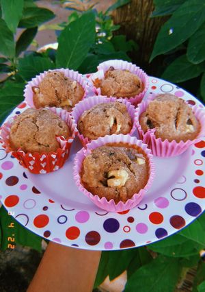 Una foto de Muffins de nuez y banana