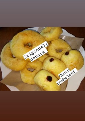 Foto resep Originally donuts with choco bomboloni (menggunakan kentang)