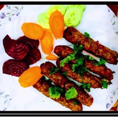 A picture of Chicken seekh kebabs.