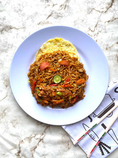 Foto resep Spagetti Mie Kari Ayam