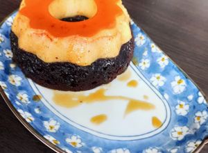 Una foto de Torta quesillo/ chocoflan/ torta imposible / torta invertida